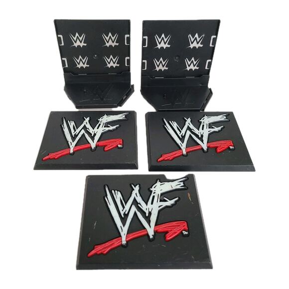 WWF Action Figure Display Base Stands with Pegs Jakks Pacific Mattel - Picture 1 of 14